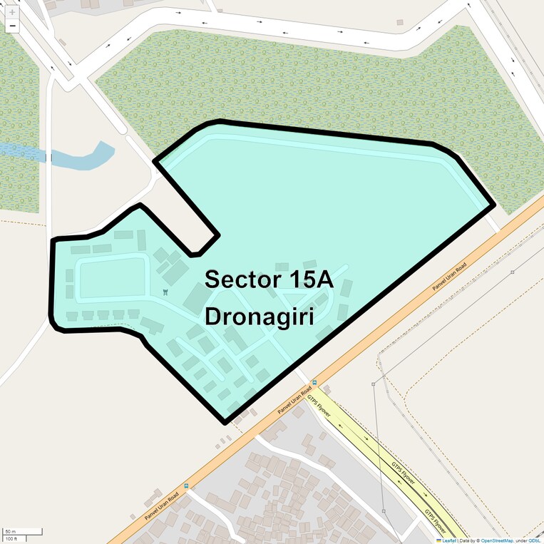 Location Map of Sector 15a Dronagiri
