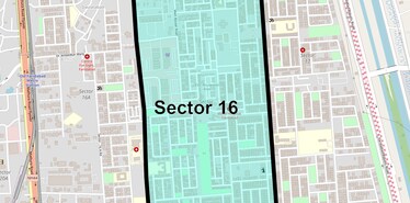 Location Map of Sector 16, Faridabad