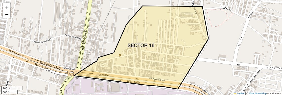 Location Map of SECTOR 16, Pune