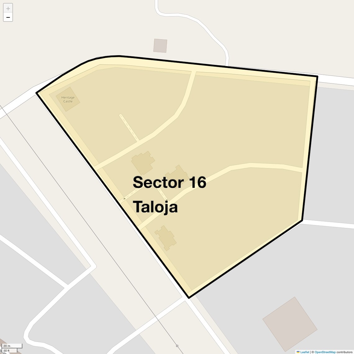 Location Map of Sector 16 Taloja, Navi Mumbai
