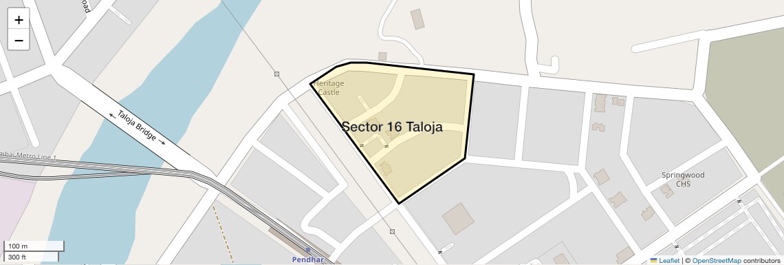 Location Map of Sector 16 Taloja, Navi Mumbai