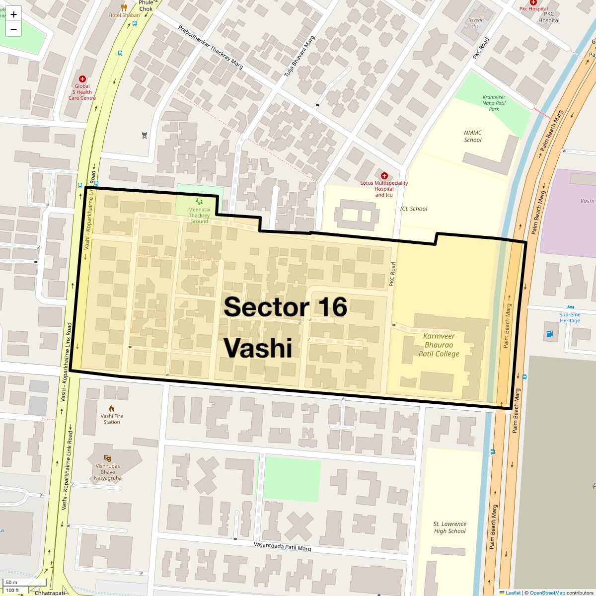 Check Time Travel of Sector 16 Vashi, Navi Mumbai
