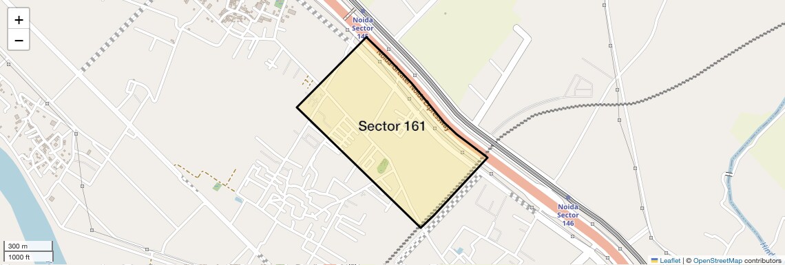 Location Map of Sector 161, Noida