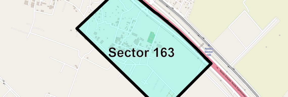 Location Map of Sector 163, Noida