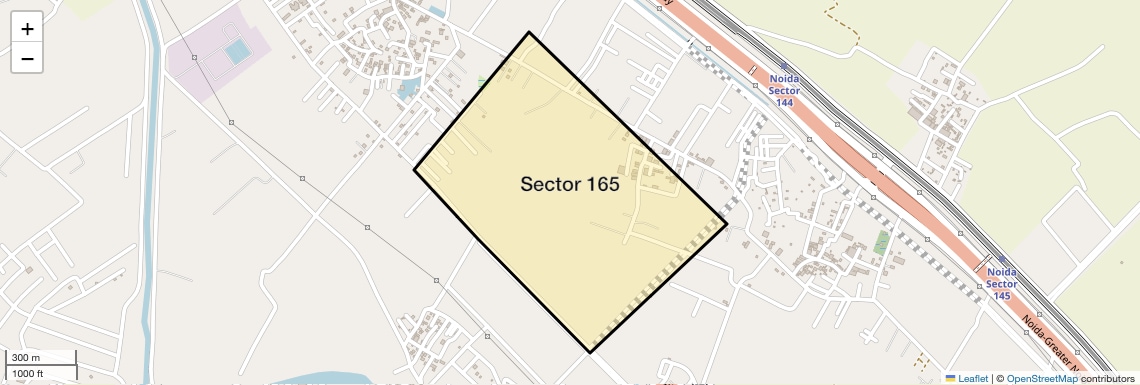 Location Map of Sector 165, Noida