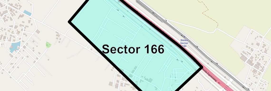 Location Map of Sector 166, Noida