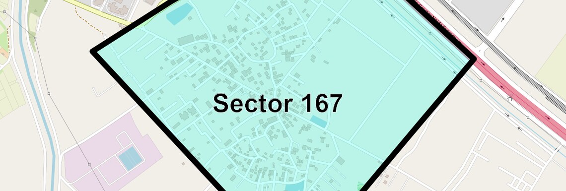 Location Map of Sector 167, Noida