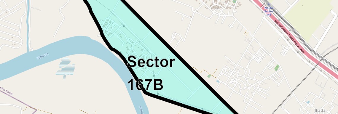 Location Map of Sector 167b, Noida