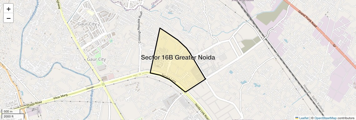 Location Map of Sector 16B Greater Noida, Greater Noida