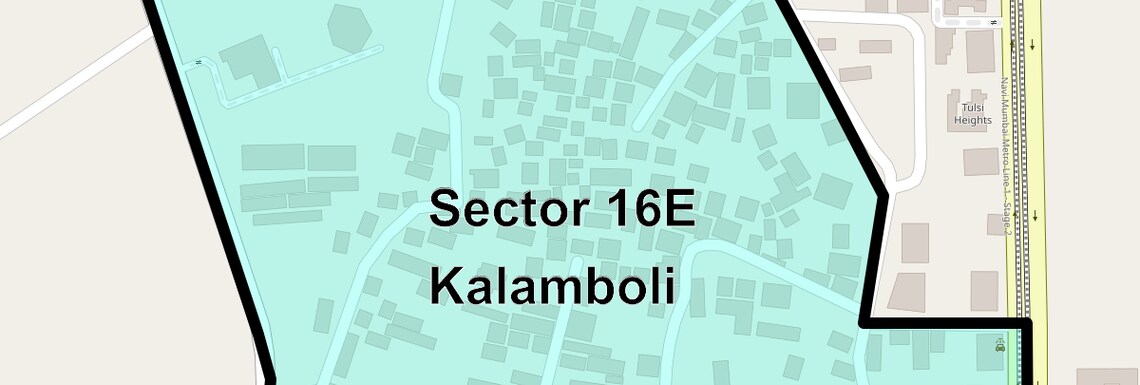 Location Map of Sector 16e Kalamboli, Navi Mumbai