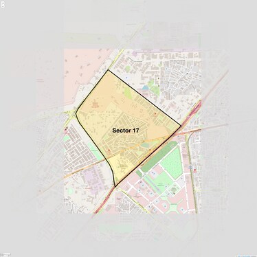Location Map of Sector 17, Gurgaon