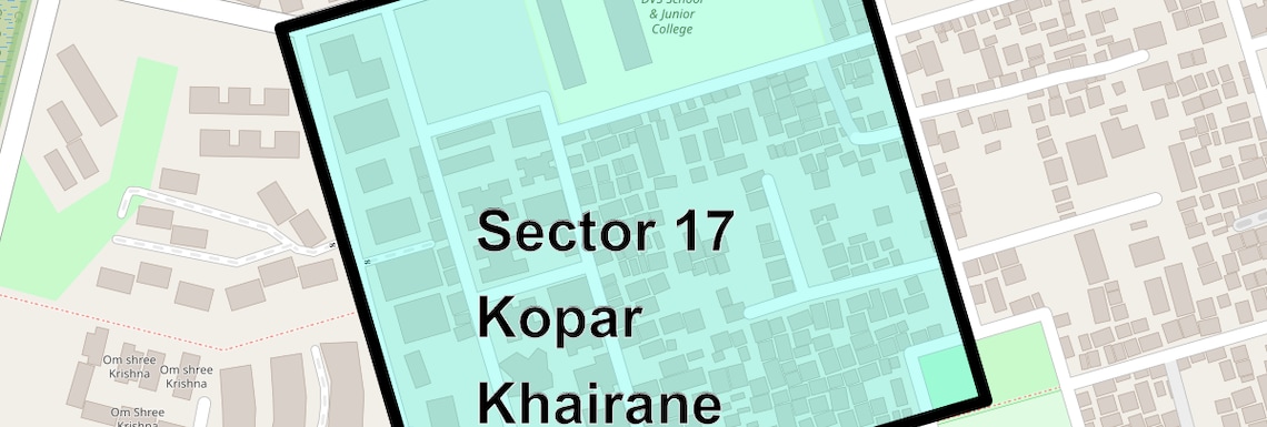 Location Map of Sector 17 Kopar Khairane, Navi Mumbai