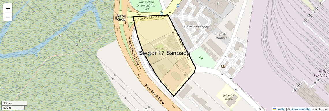 Location Map of Sector 17 Sanpada, Navi Mumbai
