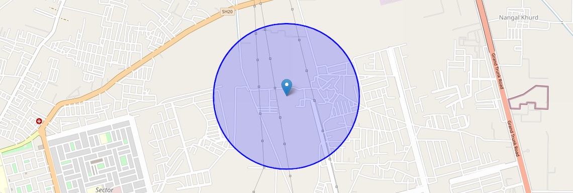Location Map of Sector 17, Sonipat