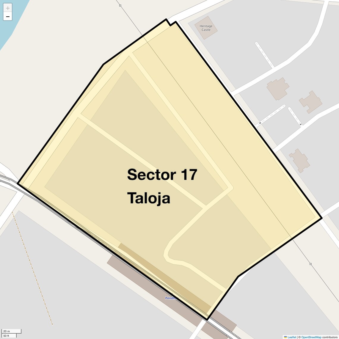 Location Map of Sector 17 Taloja, Navi Mumbai
