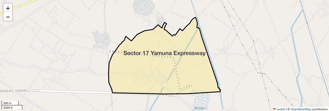 Location Map of Sector 17 Yamuna Expressway, Greater Noida