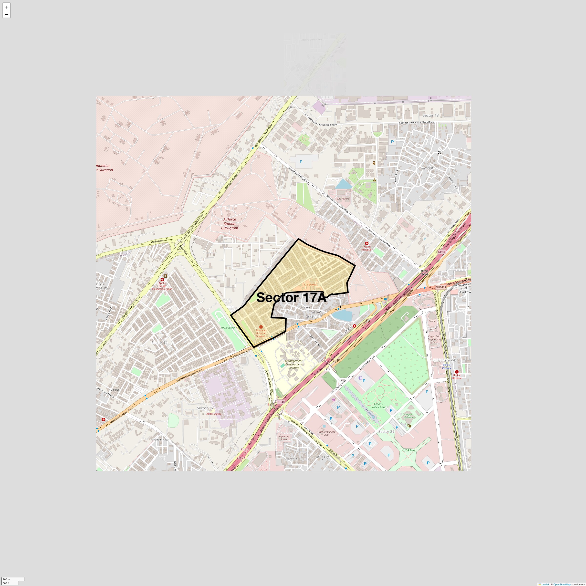 Sector 17A Map