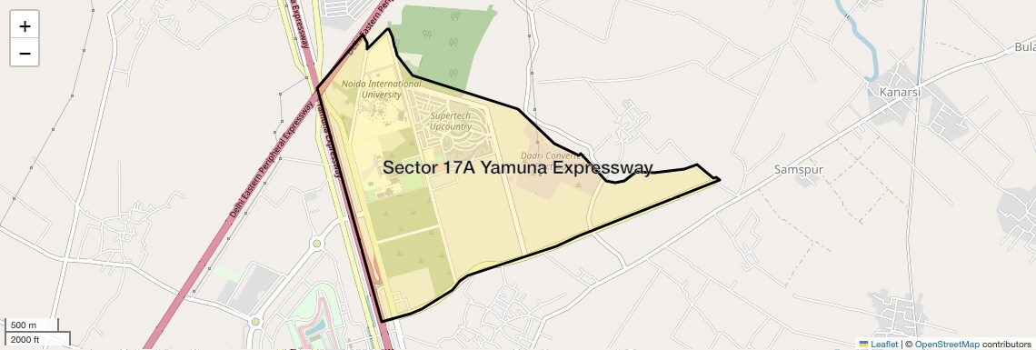Location Map of Sector 17A Yamuna Expressway, Greater Noida