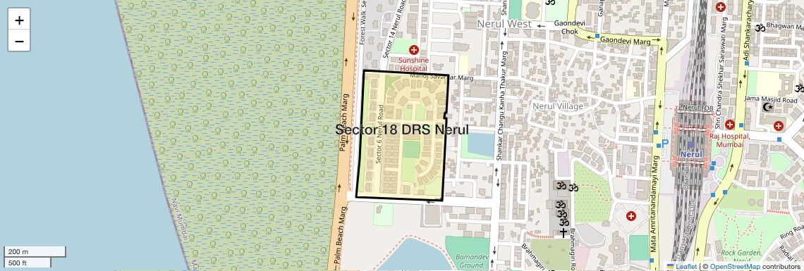 Location Map of Sector 18 DRS Nerul, Navi Mumbai