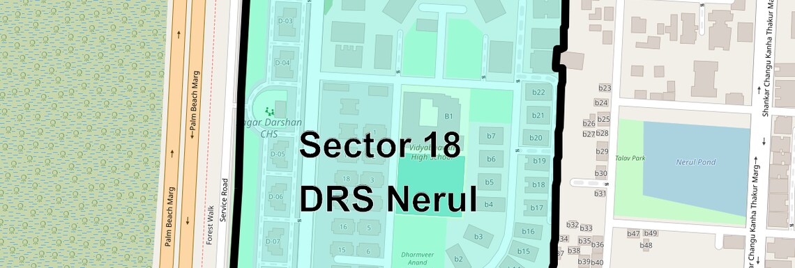 Location Map of Sector 18 Drs Nerul, Navi Mumbai