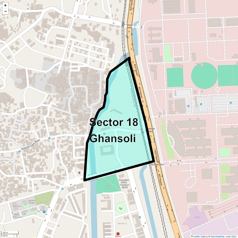 Location Map of Sector 18 Ghansoli