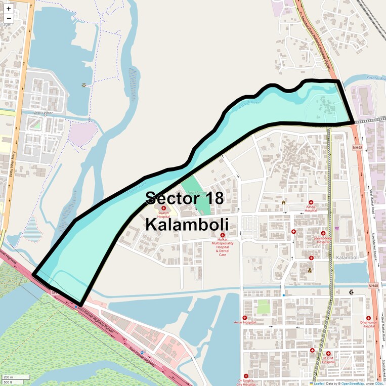 Location Map of Sector 18 Kalamboli