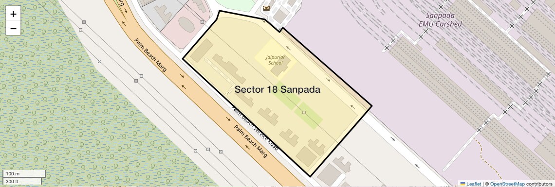 Location Map of Sector 18 Sanpada, Navi Mumbai