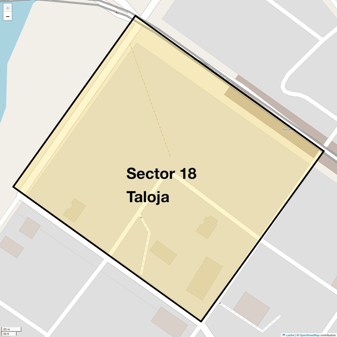 Location Map of Sector 18 Taloja, Navi Mumbai