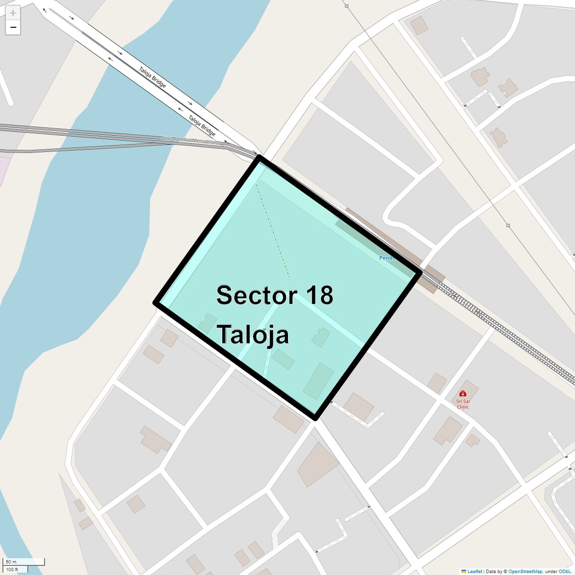 Location Map of Sector 18 Taloja, Navi Mumbai