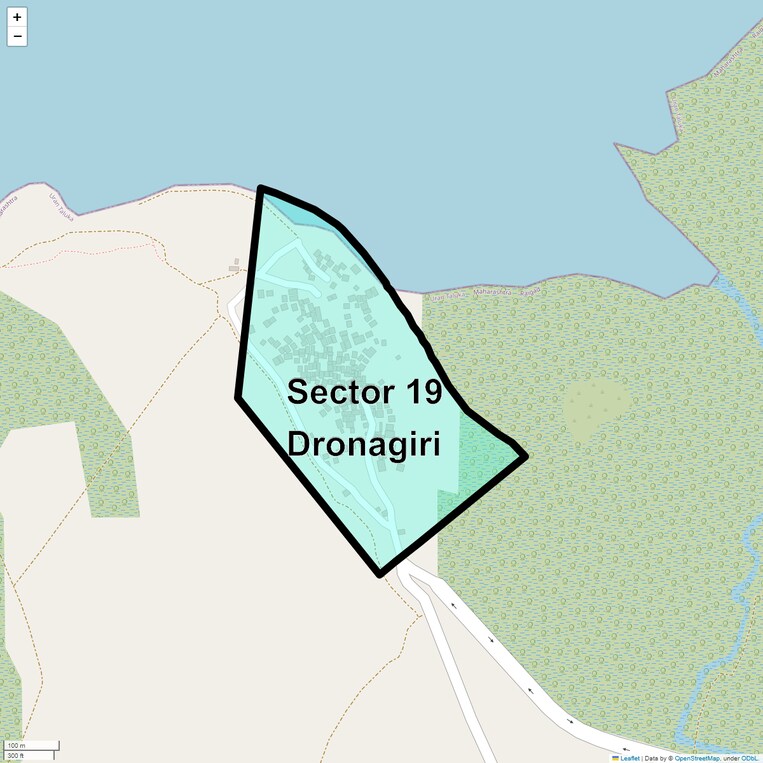 Location Map of Sector 19 Dronagiri