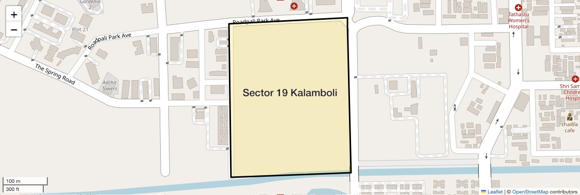 Location Map of Sector 19 Kalamboli, Navi Mumbai