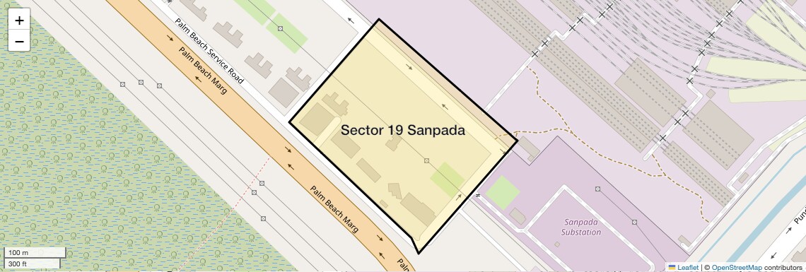 Location Map of Sector 19 Sanpada, Navi Mumbai