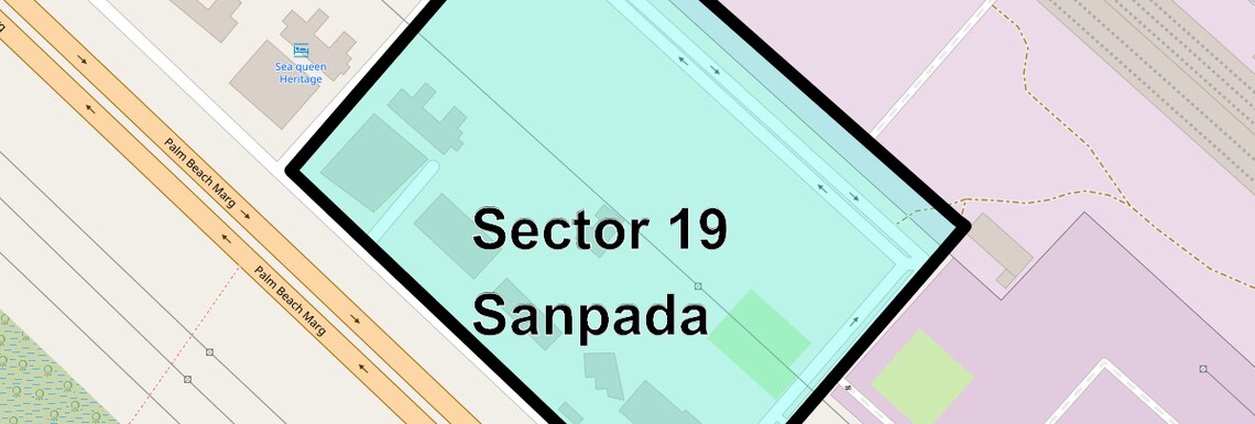 Location Map of Sector 19 Sanpada, Navi Mumbai