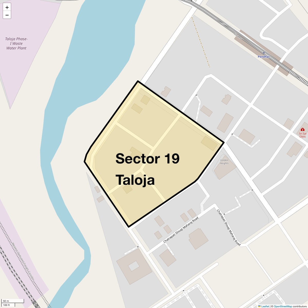 Location Map of Sector 19 Taloja, Navi Mumbai