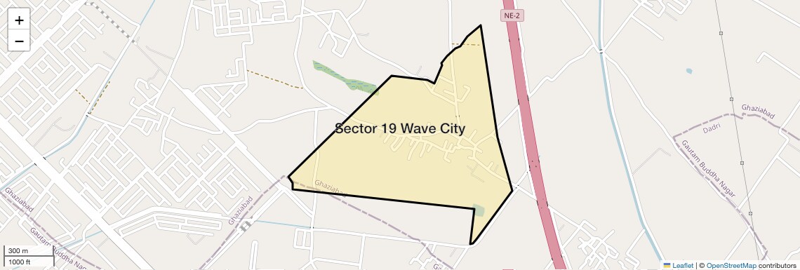 Location Map of Sector 19 Wave City, Ghaziabad