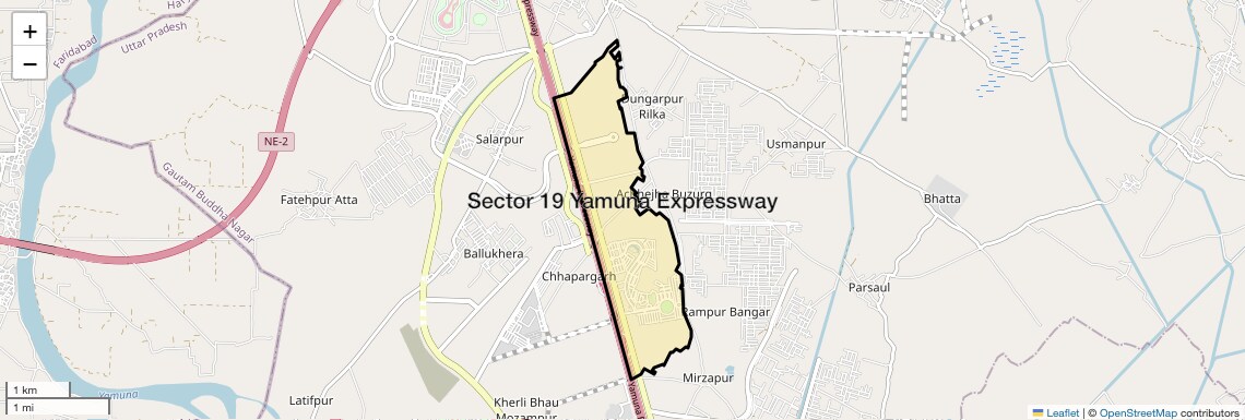 Sector 19 Yamuna Expressway Map