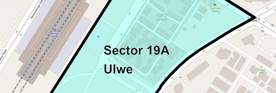 Location Map of Sector 19a Ulwe, Navi Mumbai