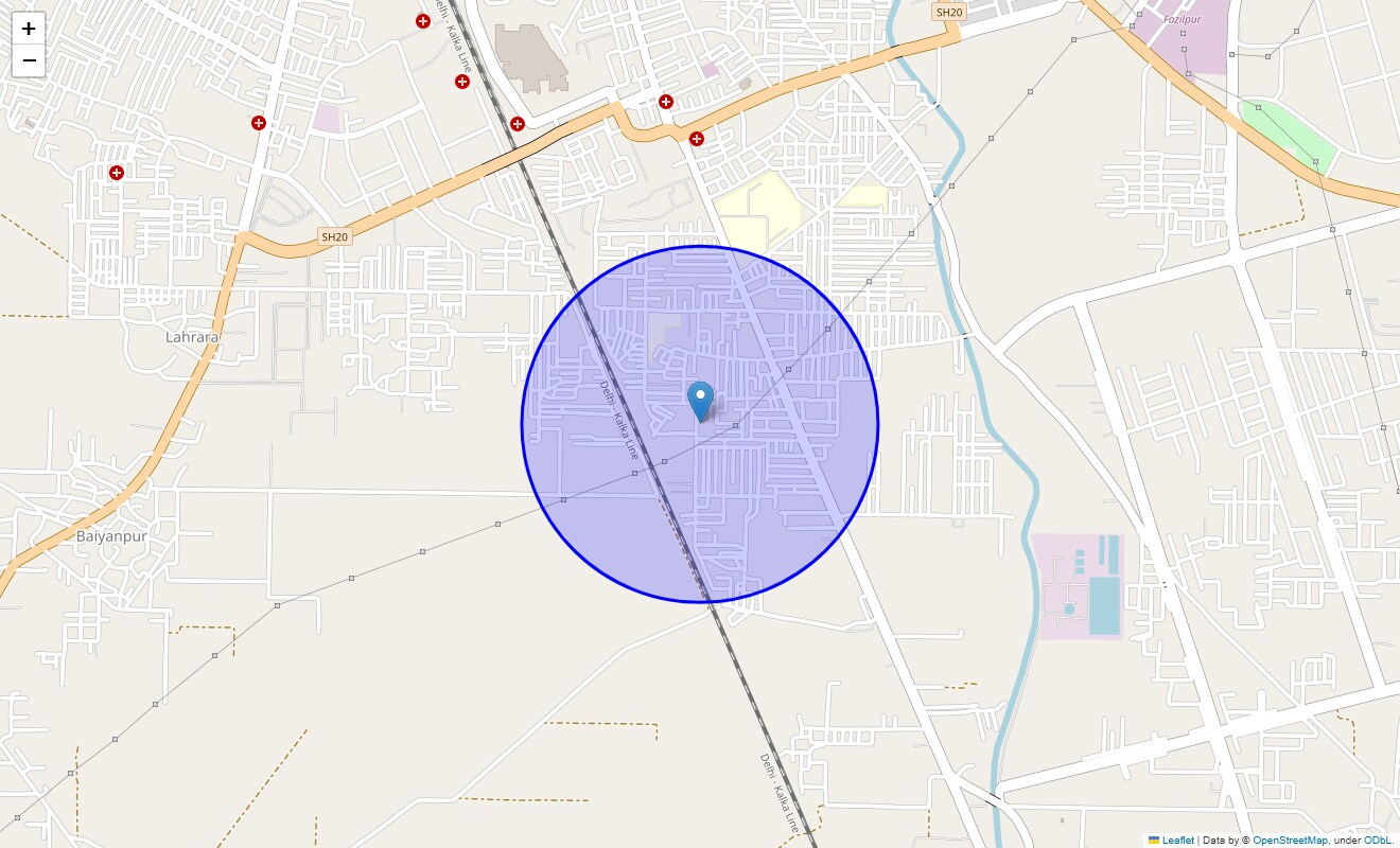 Location Map of Sector 1A, Sonipat