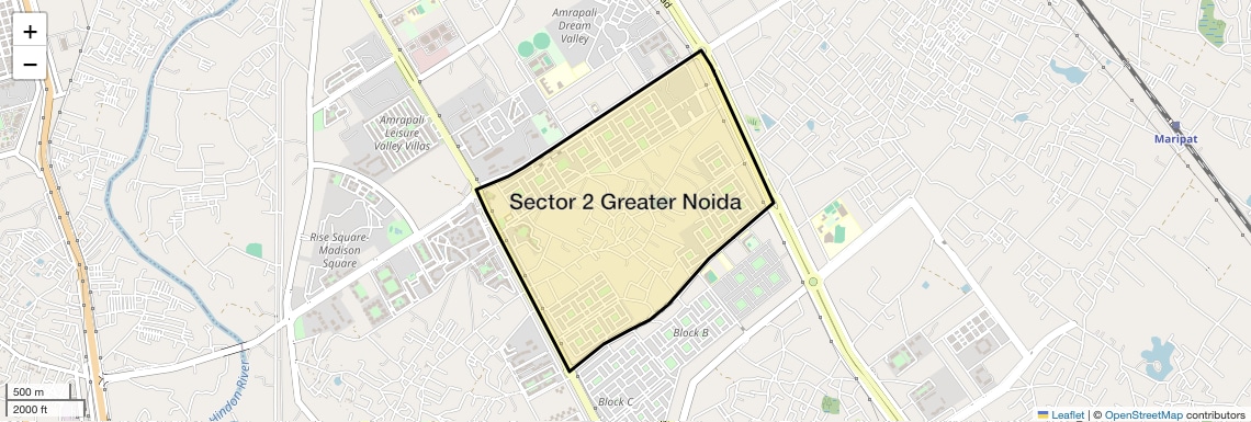 Location Map of Sector 2 Greater Noida, Greater Noida