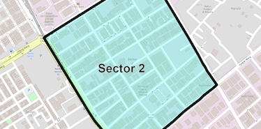 Location Map of Sector 2, Noida