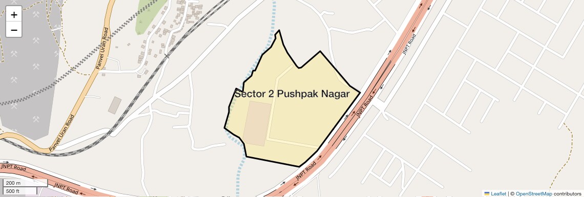 Location Map of Sector 2 Pushpak Nagar, Navi Mumbai