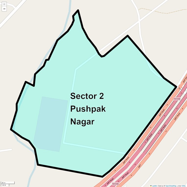 Location Map of Sector 2 Pushpak Nagar