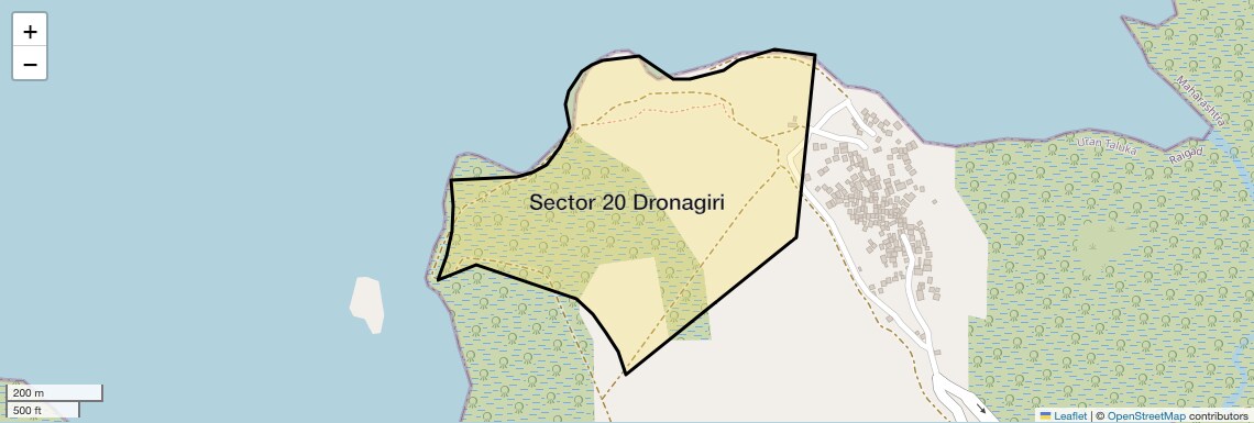 Location Map of Sector 20 Dronagiri, Navi Mumbai