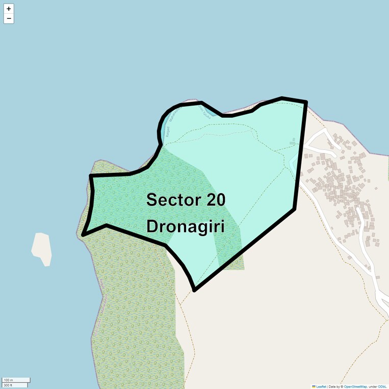 Location Map of Sector 20 Dronagiri