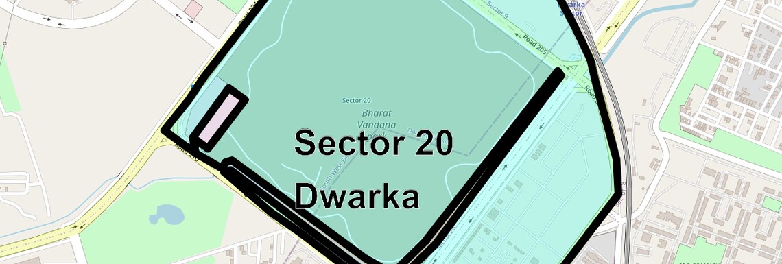 Location Map of Sector 20 Dwarka, Delhi