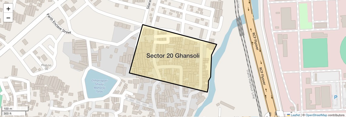 Location Map of Sector 20 Ghansoli, Navi Mumbai