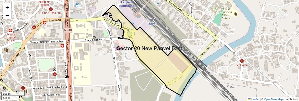 Location Map of Sector 20 New Panvel East, Navi Mumbai