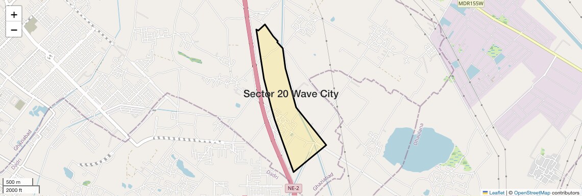 Location Map of Sector 20 Wave City, Ghaziabad