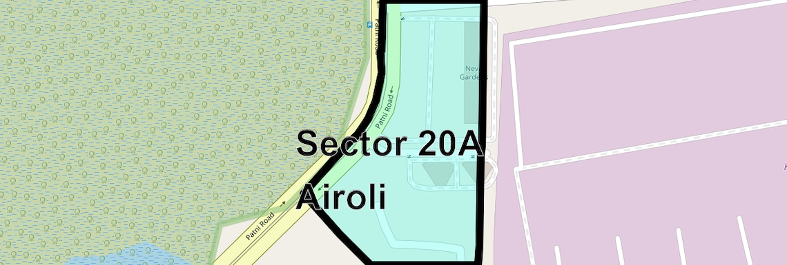 Location Map of Sector 20a Airoli, Navi Mumbai