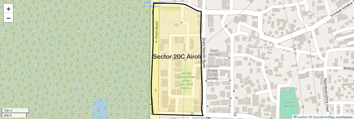 Location Map of Sector 20C Airoli, Navi Mumbai